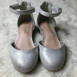 George Girls Silver Shoes  Size 9